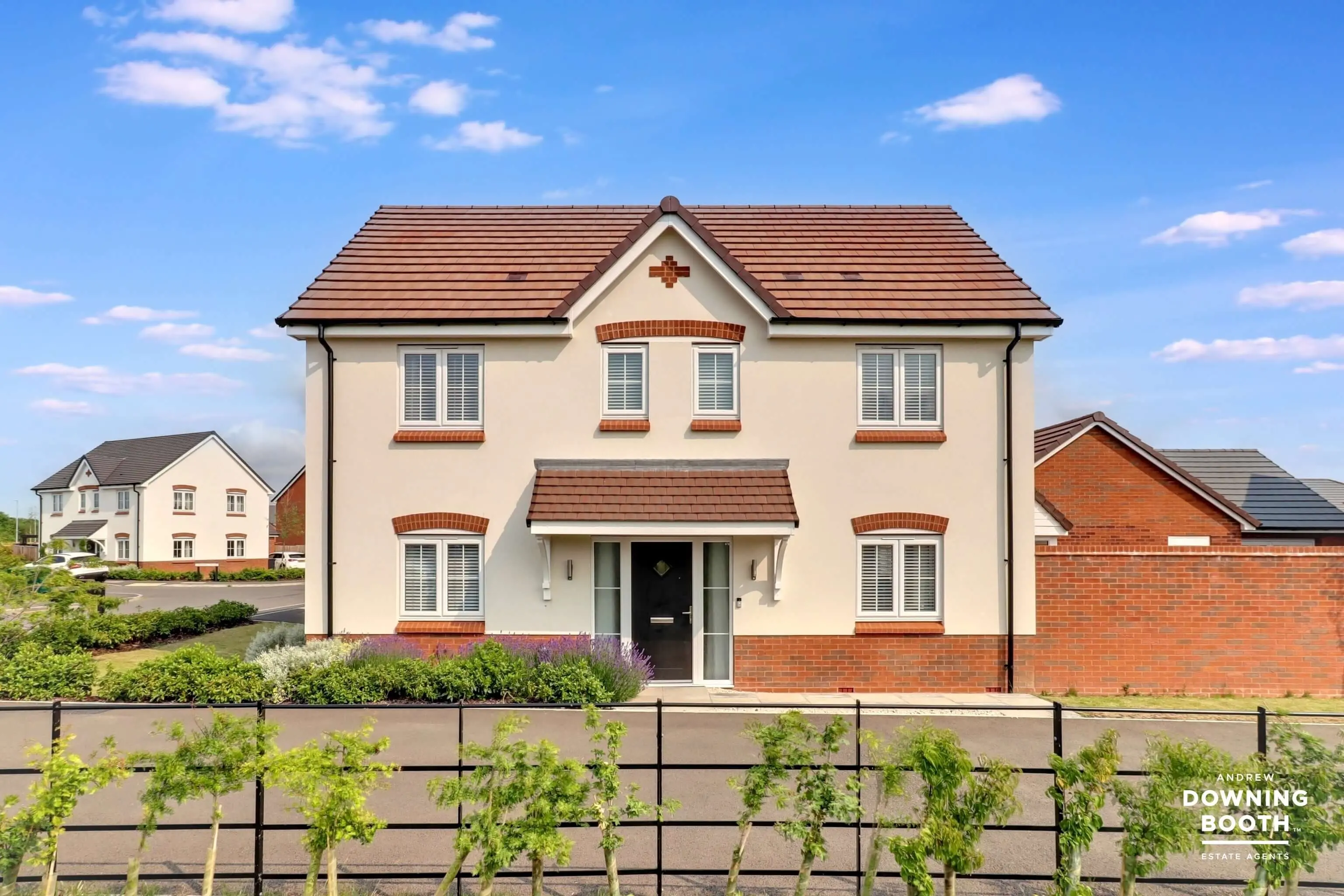 An enhance photo of a house, blue skies and sharp detail